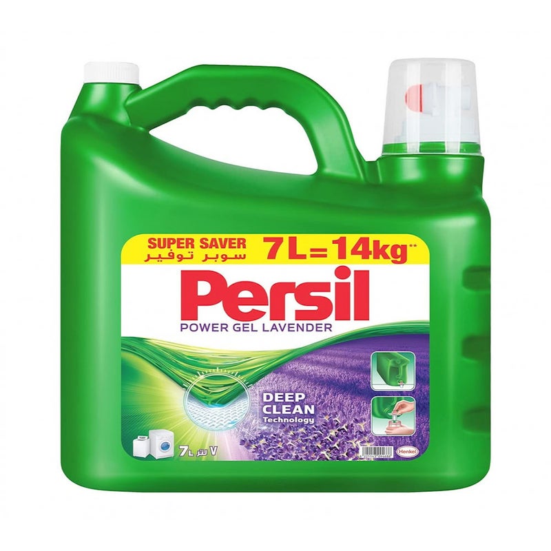 Persil Power Gel Lavender Liquid Detergent, 7 L